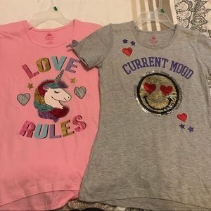 Girls Size 14 NWT Shirts Flip Sequins Unicorn New Princess Collection
